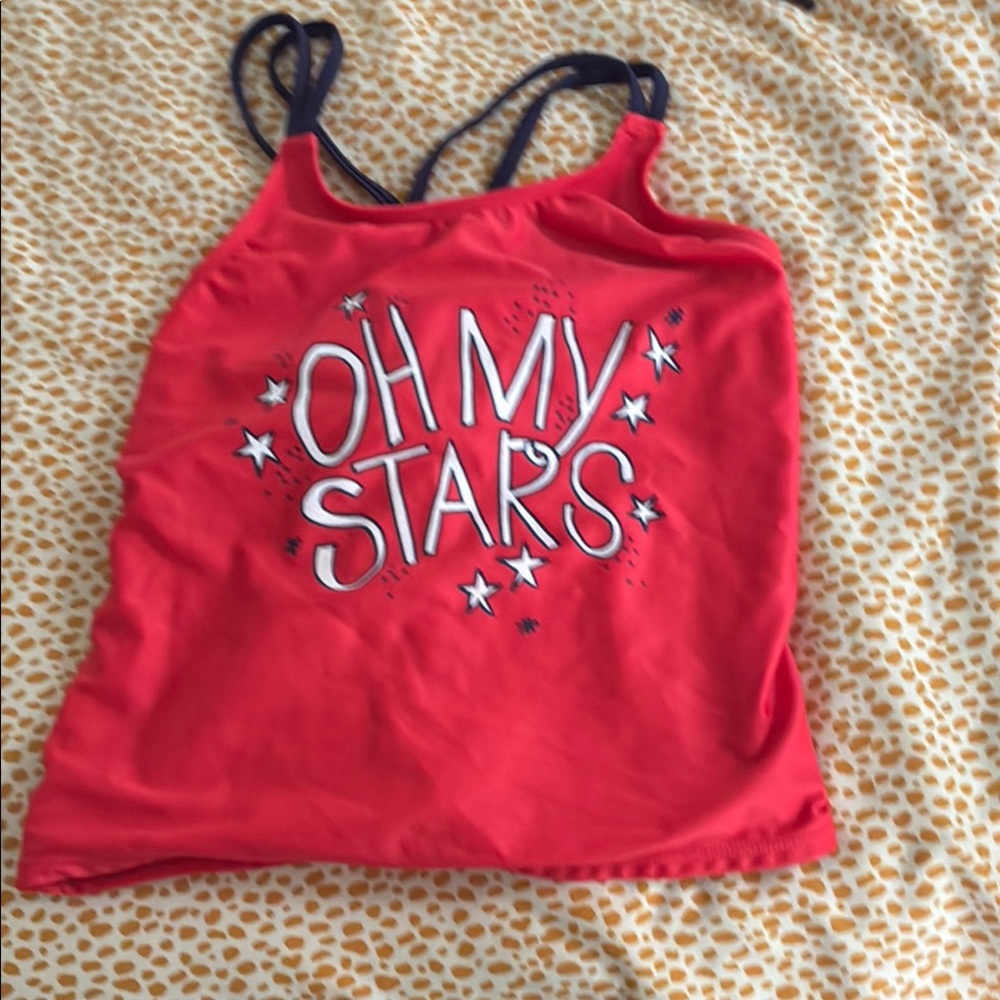 Cat & Jack Red and Navy Tank Top